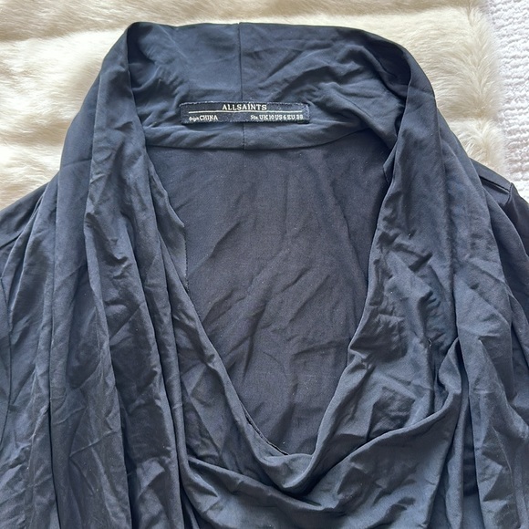 All Saints Amei Long Sleeve Cowl neck dress - Picture 7 of 10